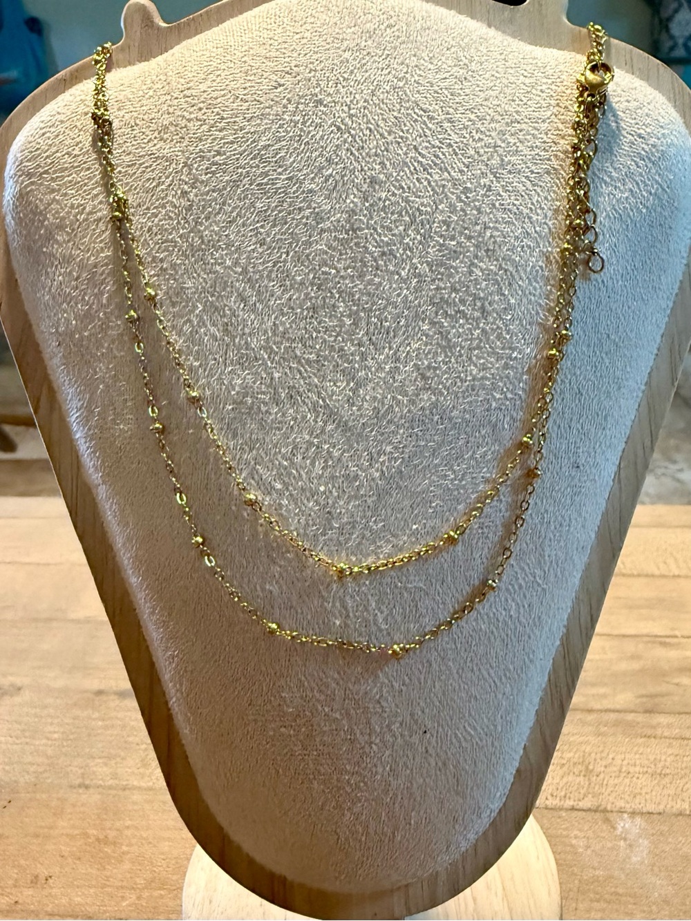 $38.00- 14k Gold Filled Long Glisten Necklace